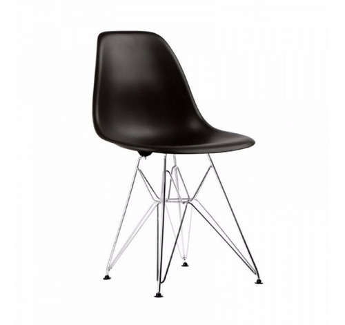 Silla De Comedor Plástico Diseño Cromada Dsw - Eames X2