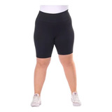 Shorts Bermuda Feminino Suplex Para Ginástica Plus Size