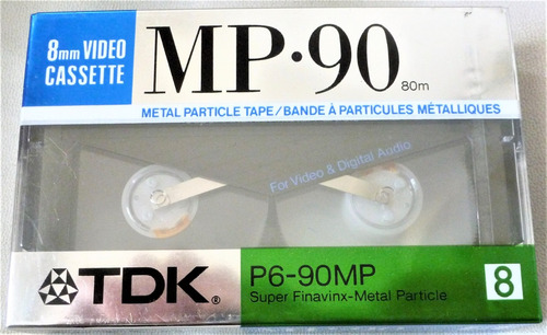 Cassette De Video 8 Mm Tdk Mp . 90 Metal  