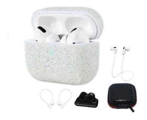 Kit De Funda Brillante Para AirPods Pro (2019) Con Purpurina