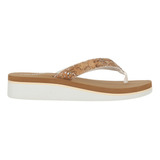 Sandalia Bamers Woodie Mid Mujer Café/blanco