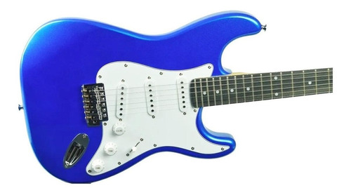 Guitarra Eléctrica Deviser L-g1 Stratocaster De Tilo Blue Con Diapasón De Richlite