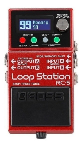 Pedal Boss Rc-5 Loop Station Avançados Para Guitarra