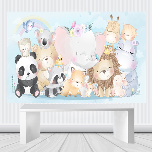 Painel Decorativo Festa Infantil 1.50m X 1.00m Modelos 20d