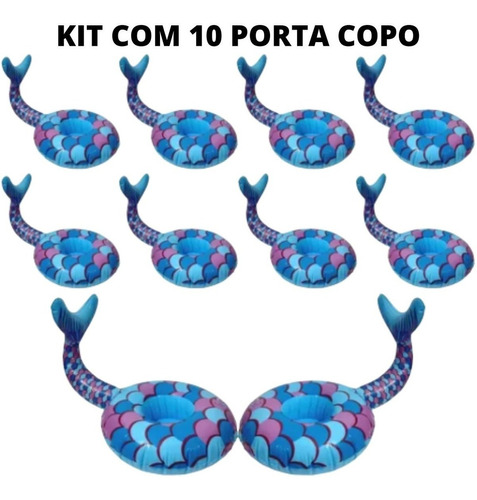 Kit C 10 Porta Drink Boia Piscina Mar Decoração Festa