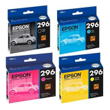 Kit 4 Cart 296 T296 Epson Original Xp231 Xp241 Xp431 Xp441