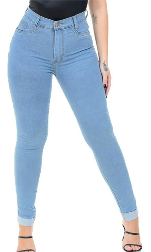 Calça Jeans Feminina Skinny Promoção Cintura Alta Elastano