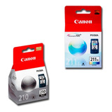 Cartucho Canon Cl-211 Xl Tricolor Y Pg-210 Negro