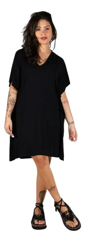 Vestido Tunica Amplo Fluído Decote V | MercadoLivre