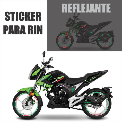 Sticker Refleante Para Rines Italika 150z + Regalo