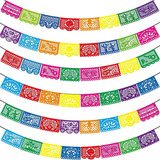 Banderines De Fiesta Mexicana Paquete De 6 Estilos/90 Pies