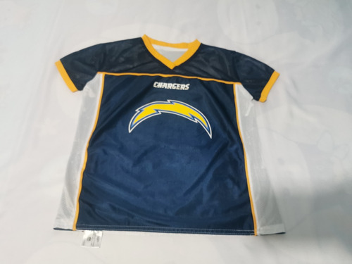 Jersey Playera Doble Vista Nfl L Juvenil Cargadores Chargers