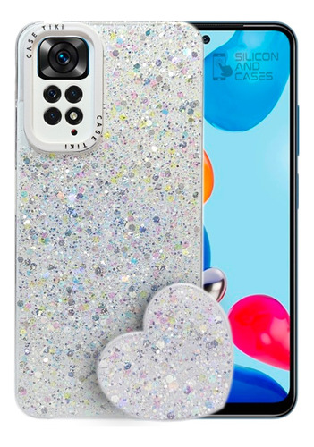 Carcasa Para Xiaomi Redmi Note 11 Pro 5g Glitter Pop Socket