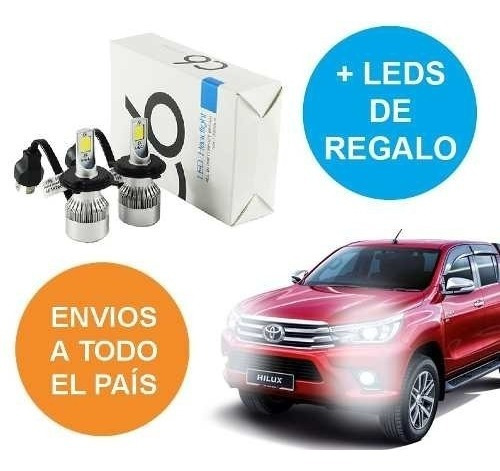 Kit Luces Led Cree H4 Toyota Hilux 16.000 Lumenes Promo