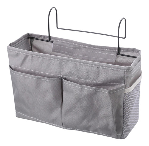 Organizador De Mesita De Noche, Bolsillos Para Cama, Gris