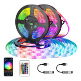 Tira De Luces Led Rgb De 10m Multicolor Con Bluetooth