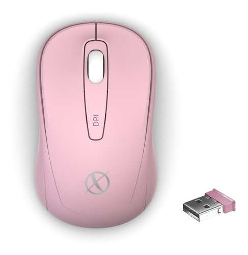 Mouse Inalambrico Xinua M1 Blanco Rosa Auto Sleep Usb 2.4ghz