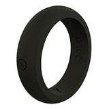 Anillo Clásico De Silicona Qalo Para Mujer, Negro, Clásico,