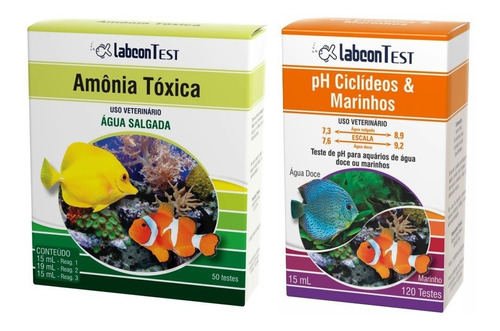 Kit Alcon Amonia Toxica Agua Salgada + Ph Marinho E Ciclideo