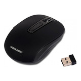 Mouse Sem Fio 2.4 Ghz Preto Recarregável - Multilaser