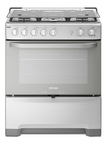 Cocina Fensa F 5500 T A Gas/eléctrica 5 Quemadores  Acero Inoxidable 220v 85.56l