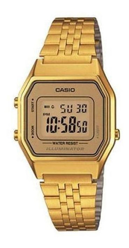 Relogio Feminino Casio Digital - La680wga-9df - Dourado Cor Da Correia Dourado-escuro