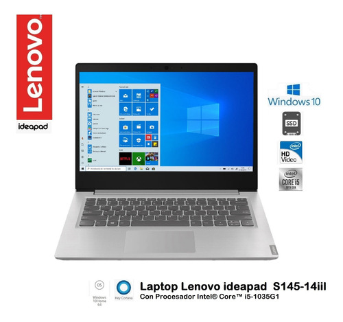 Lenovo S145-14iil  Core I5-1035g1  8gb 256gb+1000gb 14hd W10