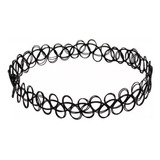 Choker Tattoo Gargantilla Elastizado Negro 