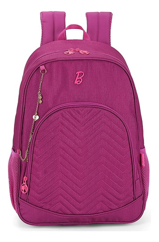 Mochila Esolcar Juvenil Brilho Barbie Luxcel 019071