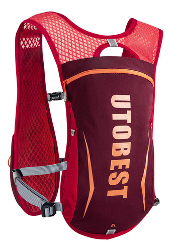 Utobest Mochila Hidratación Para Senderismo Camping Ciclismo Color Rojo Diseño De La Tela Lisa Utobest