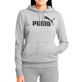 Buzo Canguro Puma Essentials Logo W C/ Capucha Casual Grs