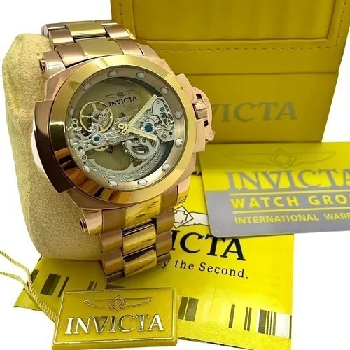 Relógio Masculino Coalition Forces Banhado Ouro 18k Gold