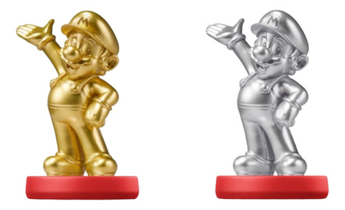 Dupla Amiibo Mario Gold E Silver