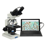 Omax 40x-2500x Microscopio Compuesto Led Binocular De Labora