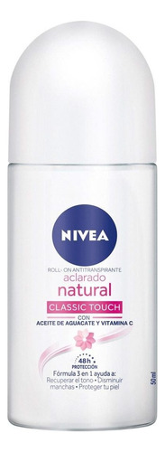 Nivea Desodorante En Roll On Aclarado Natural Classic Touch