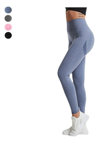 Pantalones De Yoga De Cintura Alta Sin Costuras Para Mujer