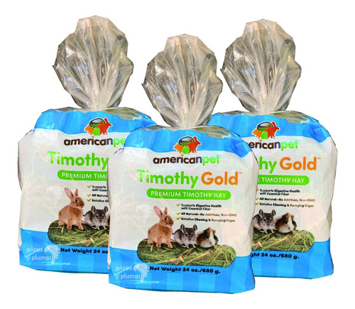 3 Pack Heno Timothy American Pet Conejo Cuyo Envío Incluido