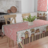 Toalha De Mesa Estampada 1,45x1,45 Lindas Estampas 4 Lugares