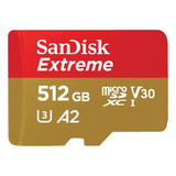 Cartão Memória Micro Sd Sandisk 512gb Microsd Extreme 190mbs