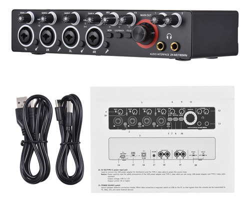 Tarjeta De Sonido Con Usb Bit/192 Khz Para Alimentación. Sou