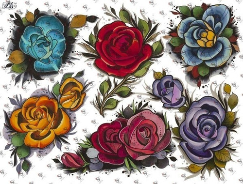 Stickers Transparentes   Rosas  Semipermante. Deco Uña