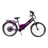 Bicicleta Elétrica Confort 800w 48v 15ah Violeta