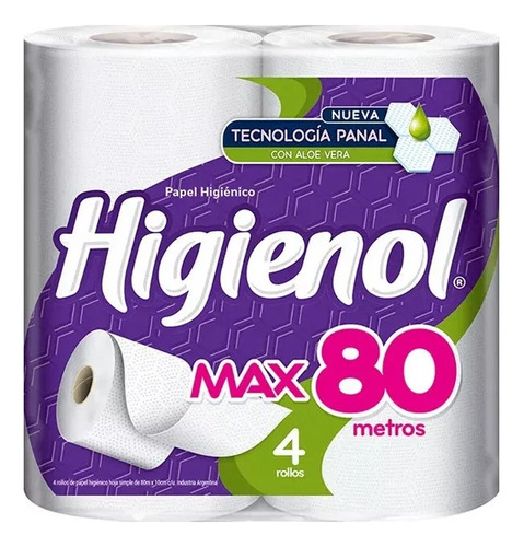  Papel Higiénico Higienol Max 4 X 80 Mt Nuevo + Blanco!!!!!!