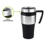 Mug 450ml Acero Inox. Doble Pared Aislante