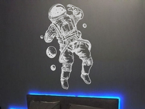 Vinilos Decorativos Vinil Pared Silueta Astronauta En El