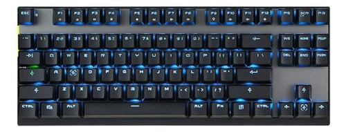 Teclado Gamer Sem Fio Motospeed Gk82 Qwerty Outemu Red Inglês Us Cor Preto Com Led Azul