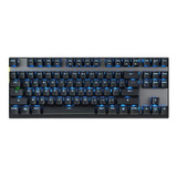 Teclado Gamer Sem Fio Motospeed Gk82 Qwerty Outemu Red Inglês Us Cor Preto Com Led Azul