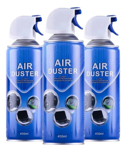 3x Limpieza Pc Notebook Aire Comprimido Air Duster Circuitos