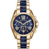 Reloj Michael Kors Mk6268 Bradshaw Dorado Y Azul