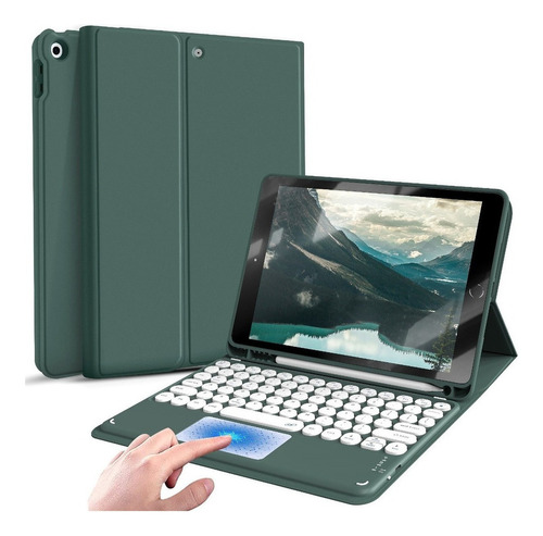 Capa Smart Case Com Teclado Touchpad Para iPad 9th 8th 10.2